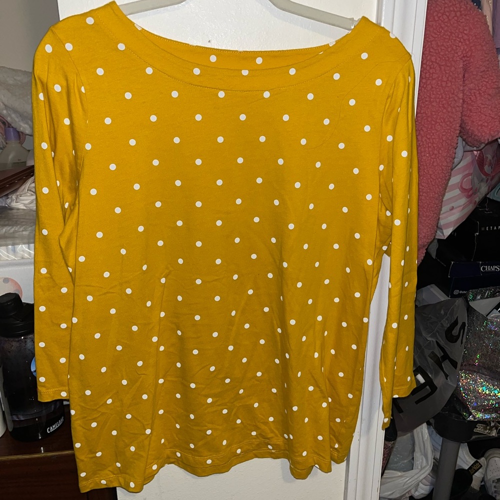 Yellow Polka Dot Women's Top
